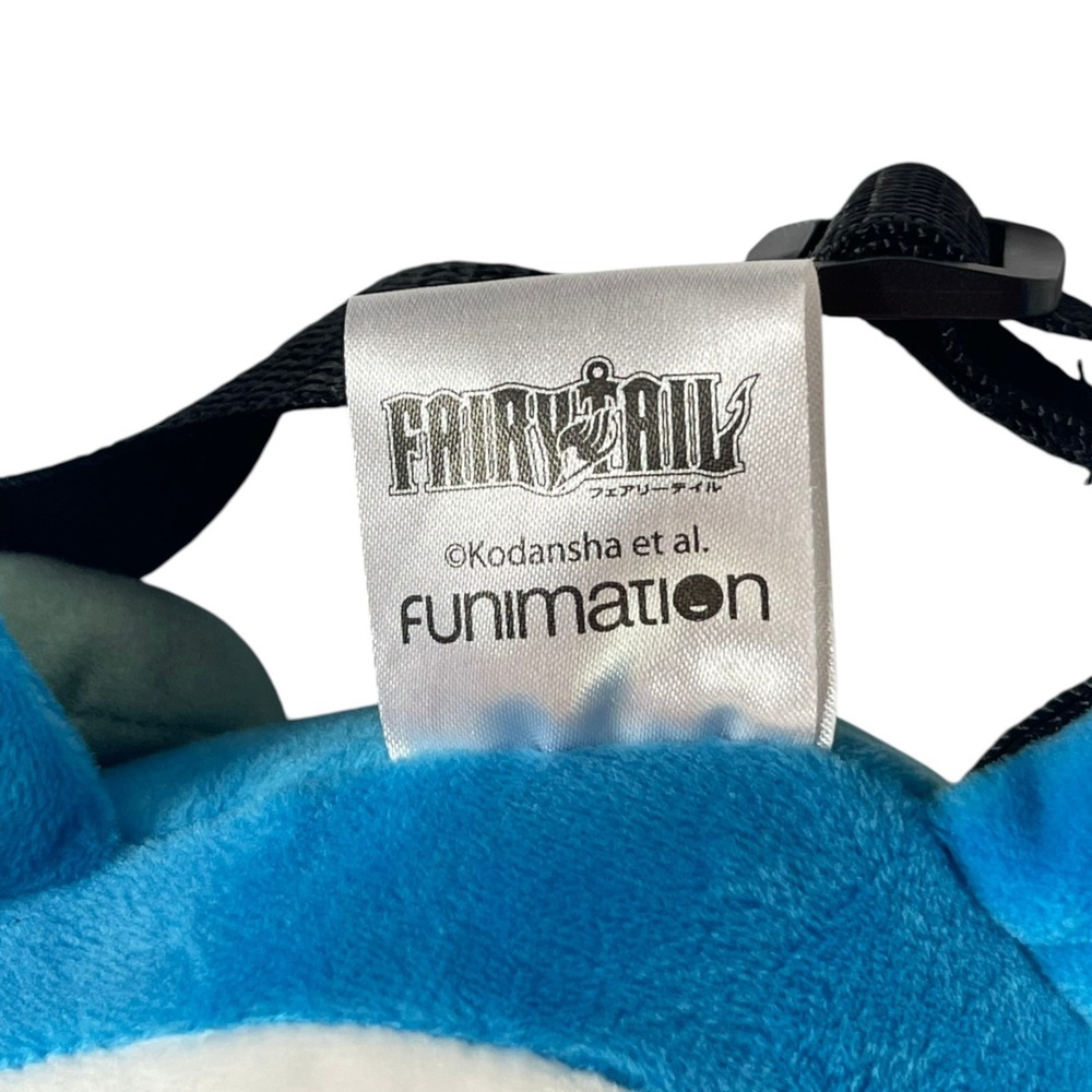 Funimation Fairy tail Blue Happy Cat Backpack Plush 15" Stuffed Toy Lovey Kawaii - Picture 6 of 7